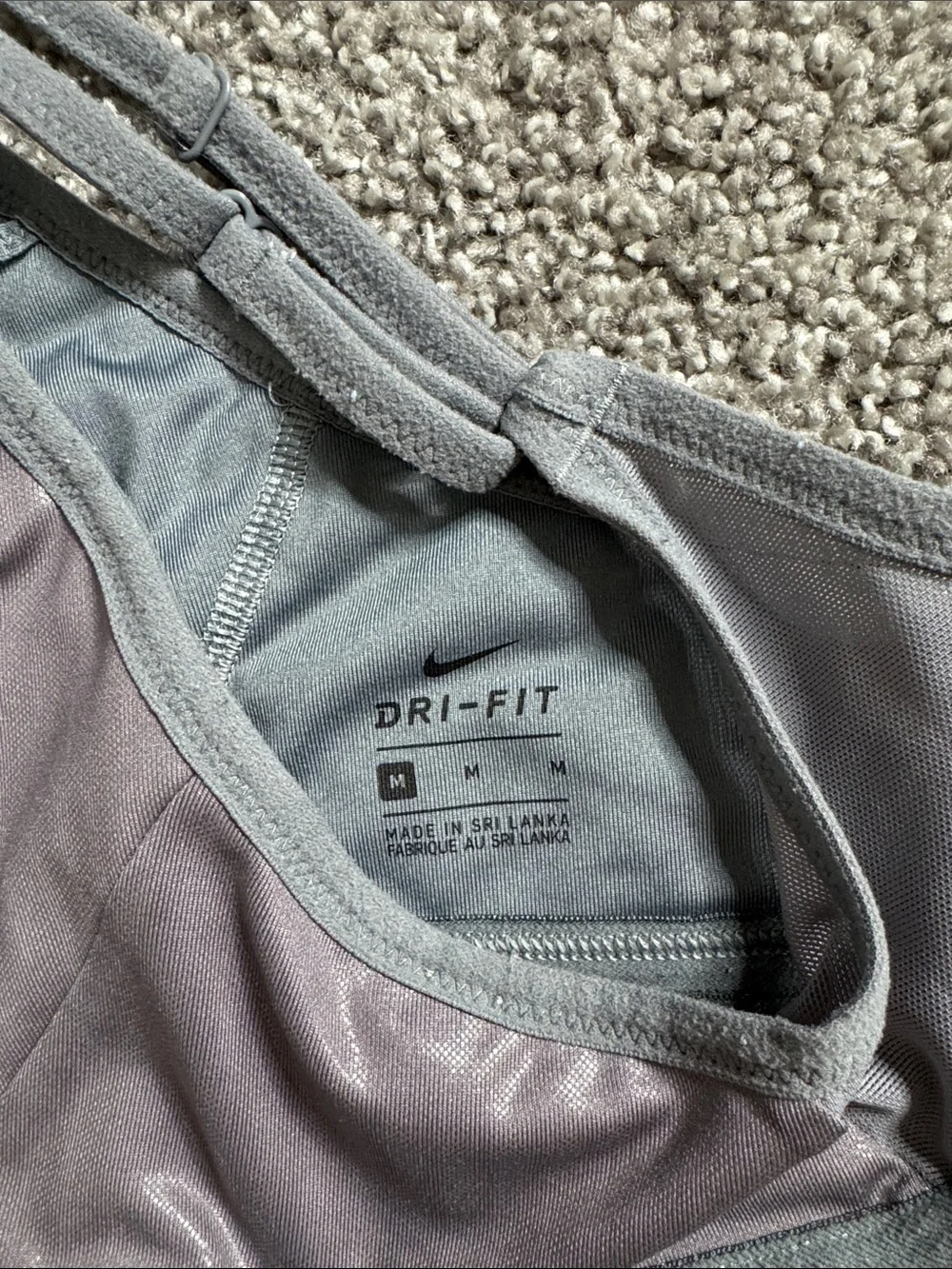 Nike Women's Mauve Grey Sports Bra with Racerback